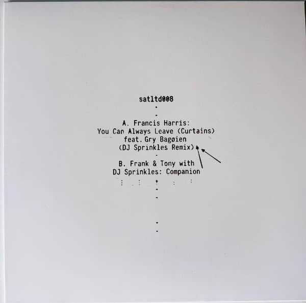 Francis Harris & Frank & Tony & DJ Sprinkles - You Can Always Leave (Curtains) (DJ Sprinkles Remix) / Companion