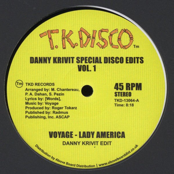 Danny Krivit / Voyage - Special Disco Edits Vol. 1