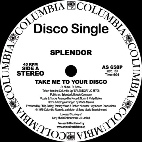 Splendor - Take Me To Your Disco / Special Lady