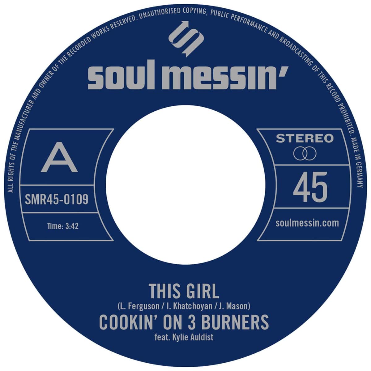 Cookin' On 3 Burners - This Girl b/w Four 'n Twenty
